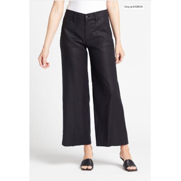 EVEREVE NWT Beth Wide Leg Tencel Pant in Black // 00 - Picture 1 of 13